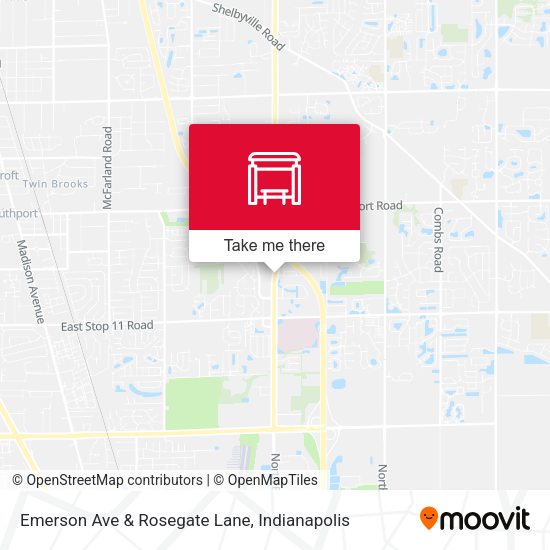 Emerson Ave & Rosegate Lane map