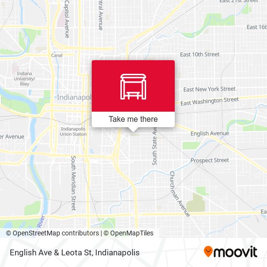 English Ave & Leota St map
