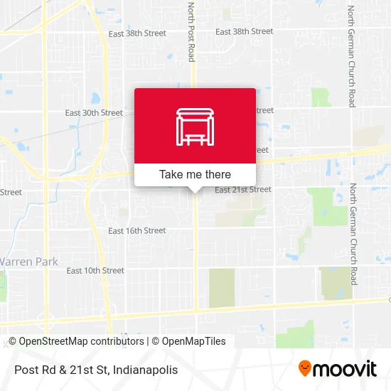 Post Rd & 21st St map