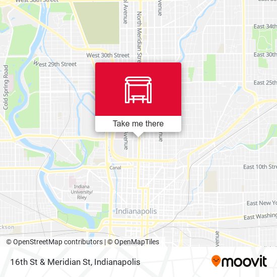 Mapa de 16th St & Meridian St
