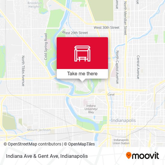 Indiana Ave & Gent Ave map