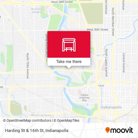 Harding St & 16th St map
