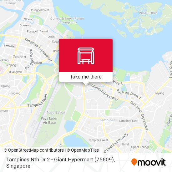 Tampines Nth Dr 2  - Giant Hypermart (75609) map