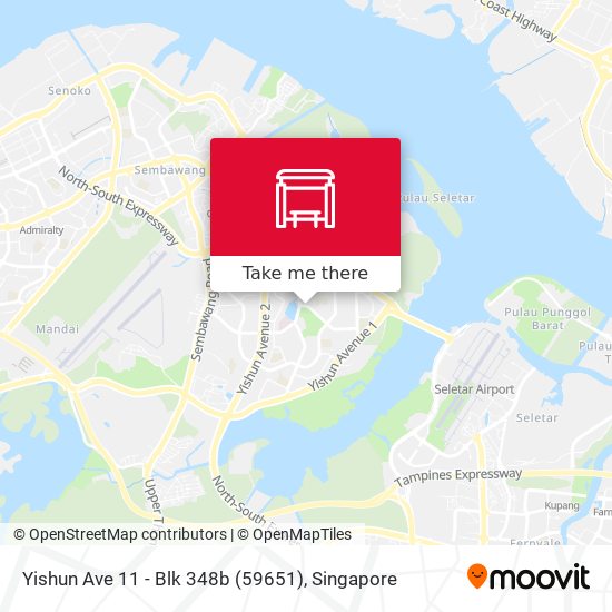 Yishun Ave 11 -  Blk 348b (59651) map