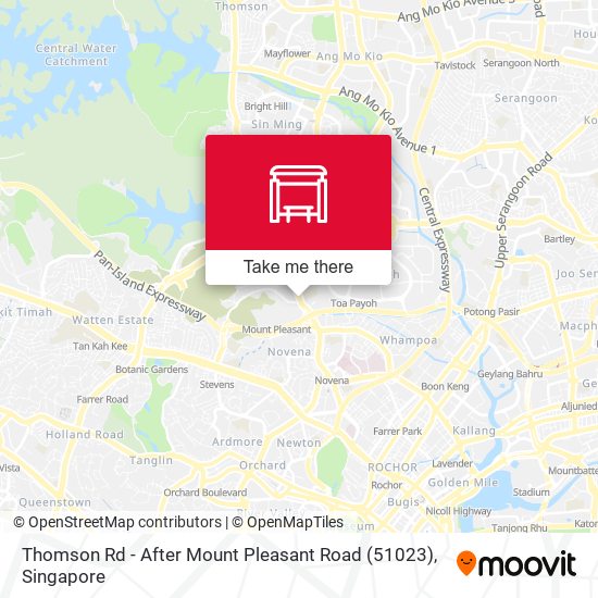 Thomson Rd - After Mount Pleasant Road (51023) map