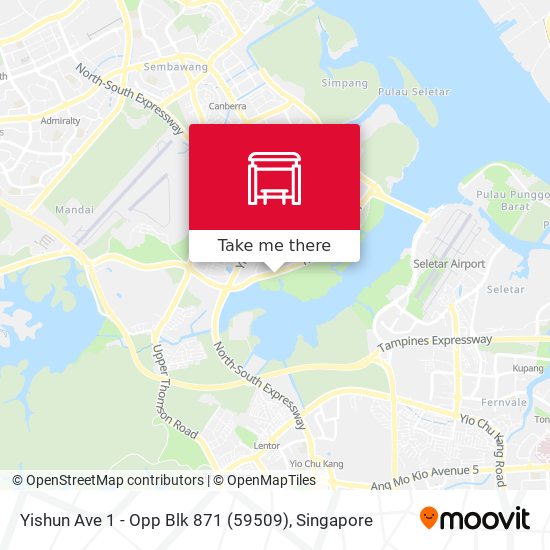 Yishun Ave 1 - Opp Blk 871 (59509) map