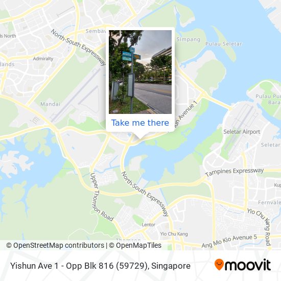 Yishun Ave 1 - Opp Blk 816 (59729) map