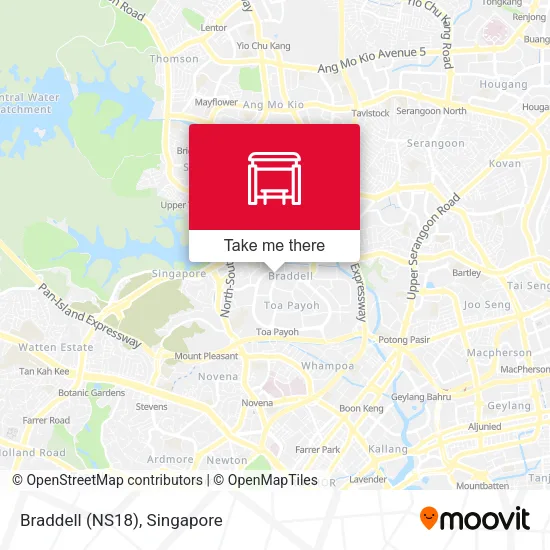 Braddell (NS18)地图