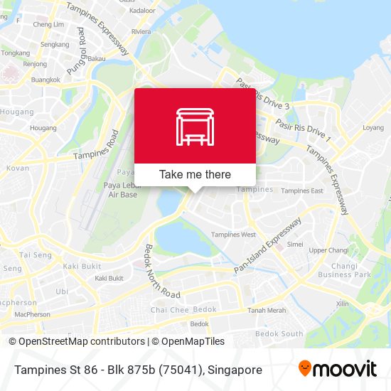 Tampines St 86 - Blk 875b (75041) map