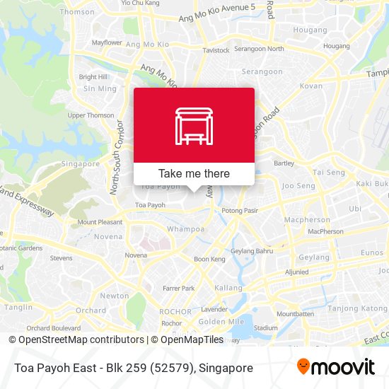 Toa Payoh East - Blk 259 (52579) map