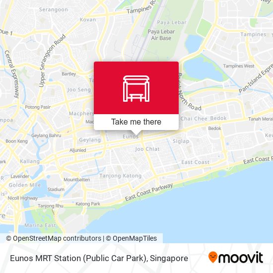 Outside Eunos MRT Station (Public Car Park)地图