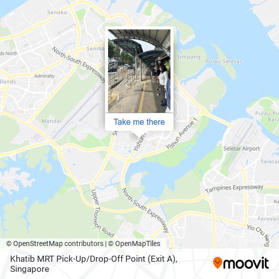 Khatib MRT Pick-Up / Drop-Off Point (Exit A) map