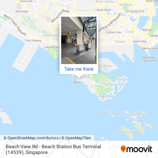 Beach View Rd - Beach Station Bus Terminal (14539) map