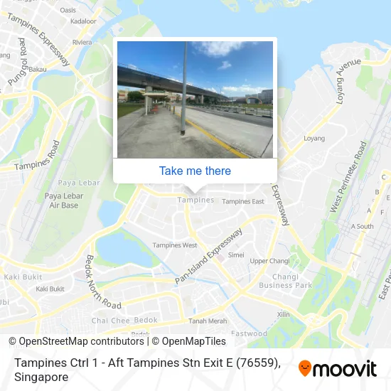 Tampines Ctrl 1 - Aft Tampines Stn Exit E (76559)地图