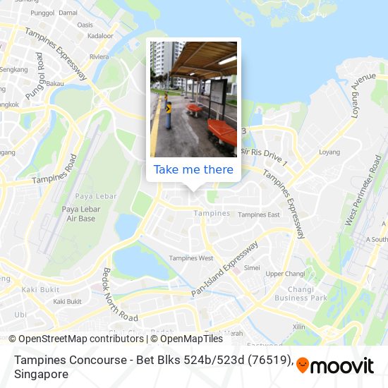 Tampines Concourse - Bet Blks 524b / 523d (76519) map