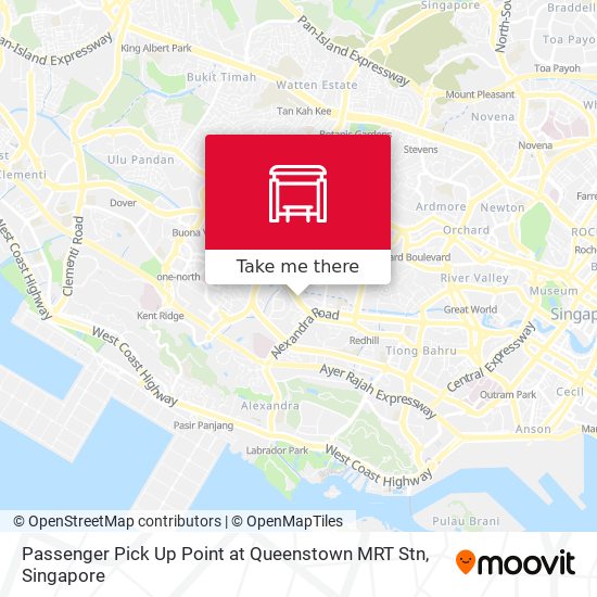 Passenger Pick Up Point at Queenstown MRT Stn map