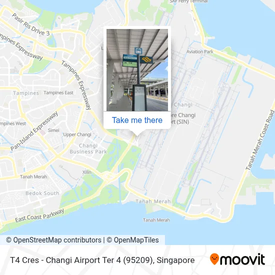T4 Cres - Changi Airport Ter 4 (95209) stop - Routes, Schedules
