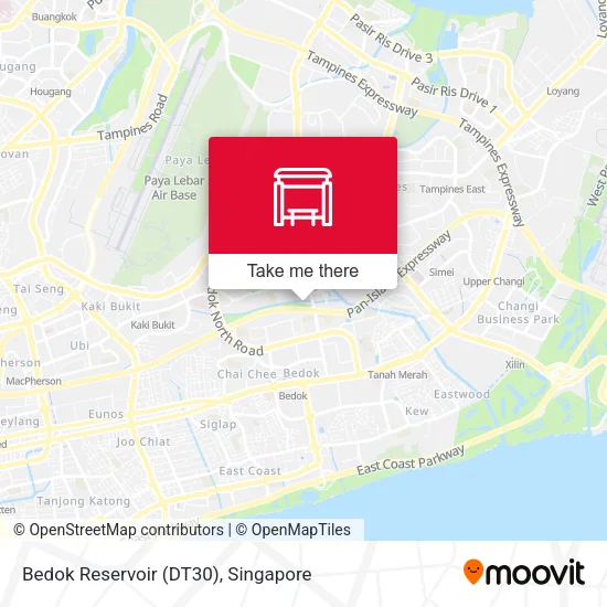 Bedok Reservoir (DT30) map