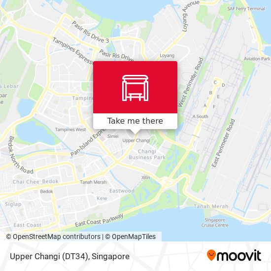 Upper Changi (DT34) map