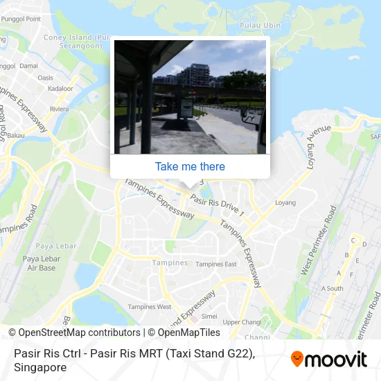 Pasir Ris Ctrl - Pasir Ris MRT (Taxi Stand G22)地图