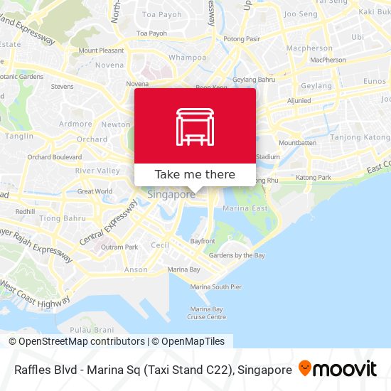 Raffles Blvd - Marina Sq (Taxi Stand C22) map