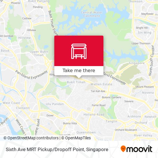 Sixth Ave MRT Pickup / Dropoff Point地图