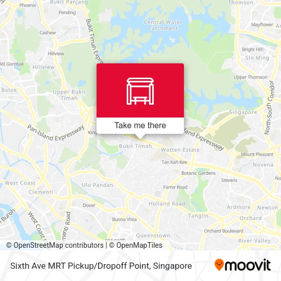 Sixth Ave MRT Pickup / Dropoff Point地图