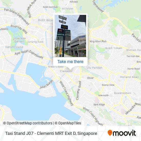 Taxi Stand J07 - Clementi MRT Exit D map