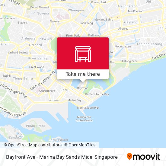 Bayfront Ave - Marina Bay Sands Mice map