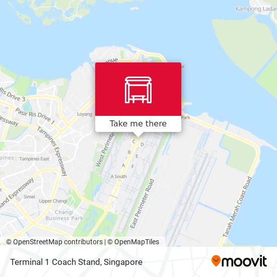 Terminal 1 Coach Stand map