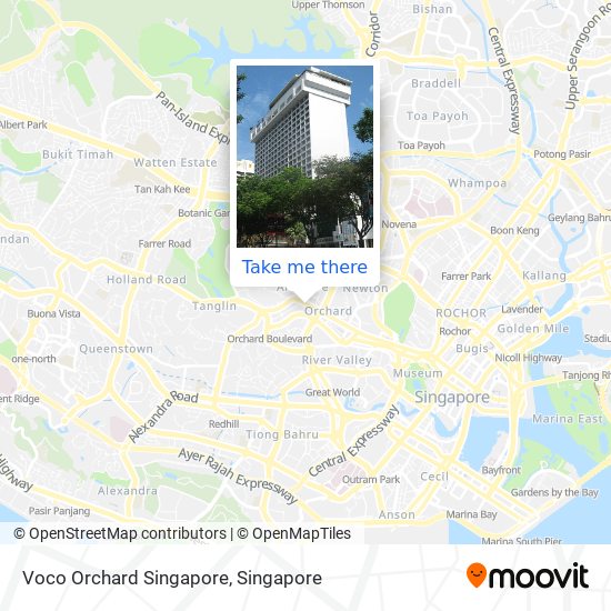 Voco Orchard Singapore map