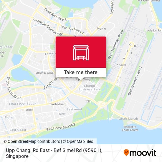 Upp Changi Rd East - Bef Simei Rd (95901)地图