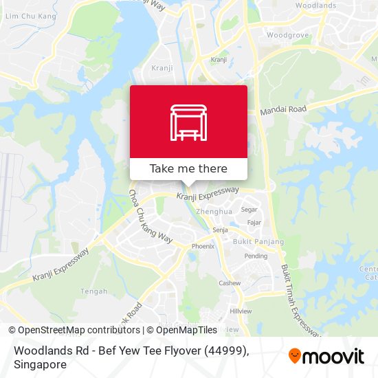 Woodlands Rd - Bef Yew Tee Flyover (44999) map