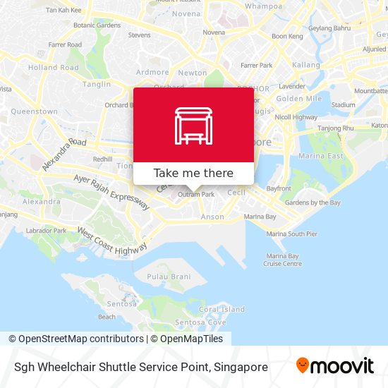Sgh Wheelchair Shuttle Service Point map