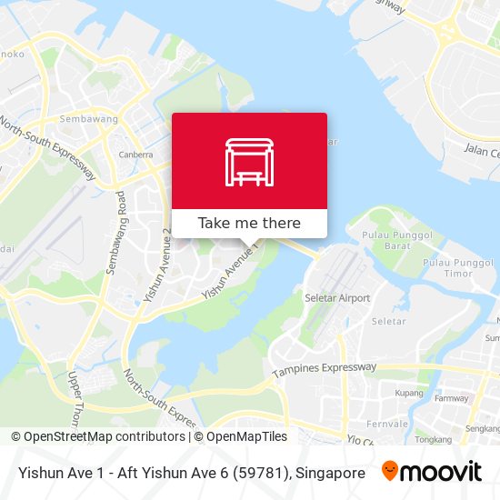 Yishun Ave 1 - Aft Yishun Ave 6 (59781)地图