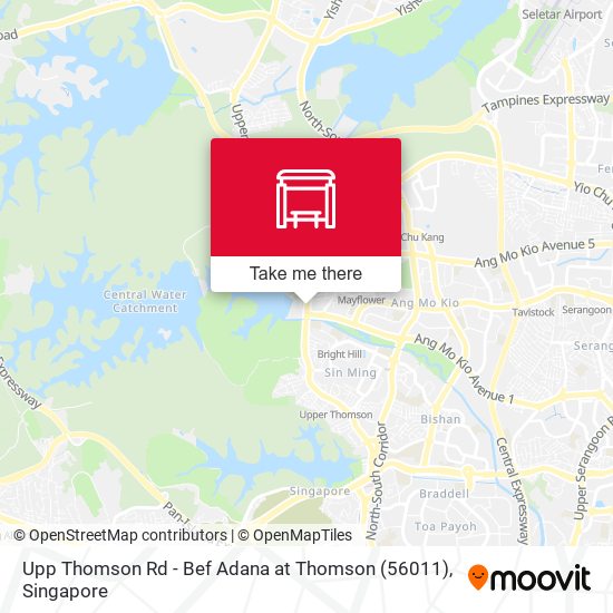 Upp Thomson Rd - Bef Adana at Thomson (56011) map