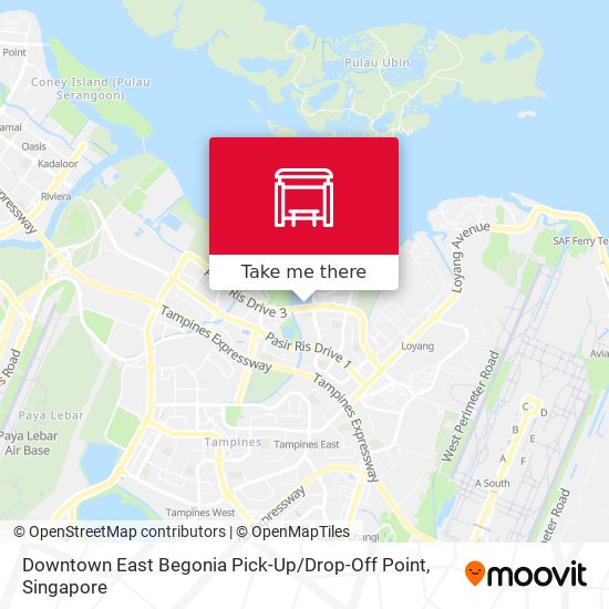 Downtown East Begonia Pick-Up / Drop-Off Point map
