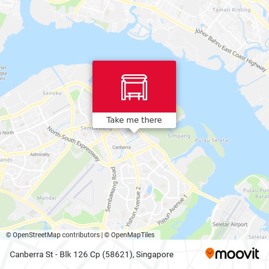 Canberra St - Blk 126 Cp (58621) map