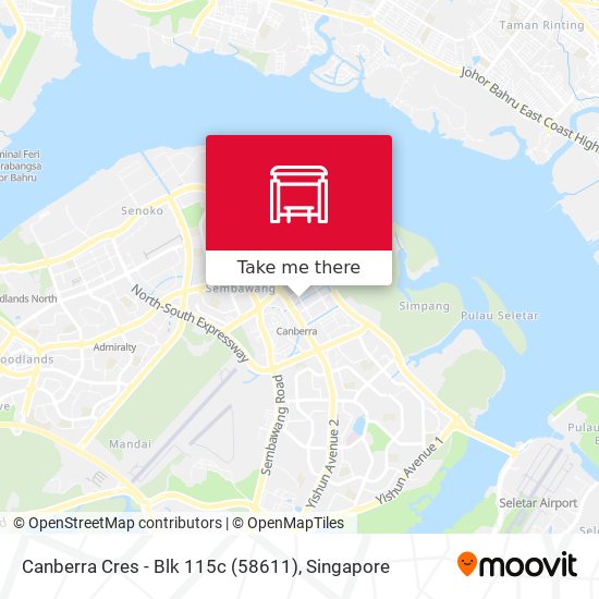 Canberra Cres - Blk 115c (58611) map