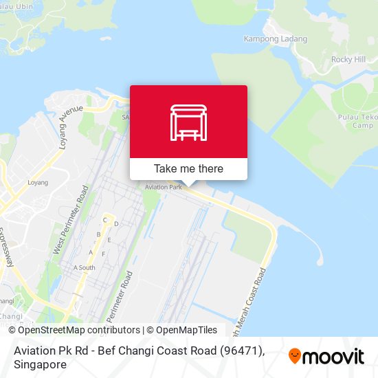 Aviation Pk Rd - Bef Changi Coast Road (96471) map