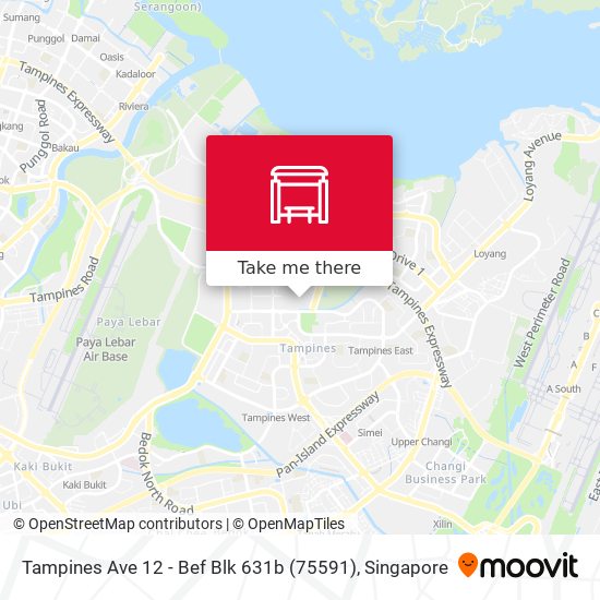 Tampines Ave 12 - Bef Blk 631b (75591)地图