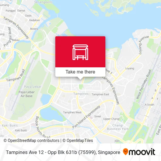 Tampines Ave 12 - Opp Blk 631b (75599)地图