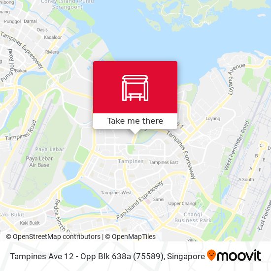 Tampines Ave 12 - Opp Blk 638a (75589)地图