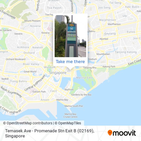Temasek Ave - Promenade Stn Exit B (02169) map