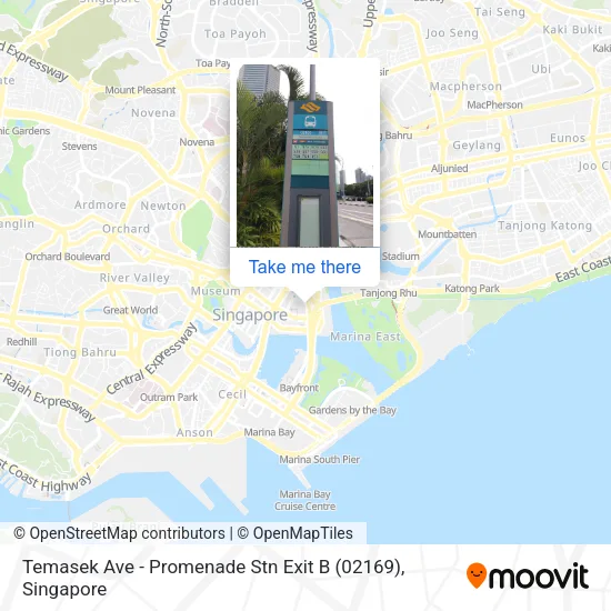 Temasek Ave - Promenade Stn Exit B (02169)地图
