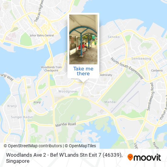 Woodlands Ave 2 - Bef W'Lands Stn Exit 7 (46339) map