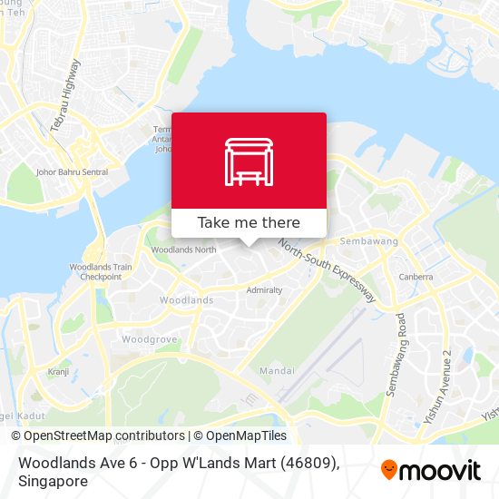 Woodlands Ave 6 - Opp W'Lands Mart (46809) map