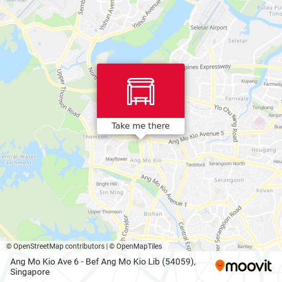 Ang Mo Kio Ave 6 - Bef Ang Mo Kio Lib (54059)地图