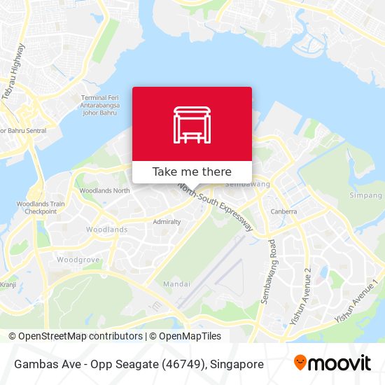 Gambas Ave - Opp Seagate (46749) map