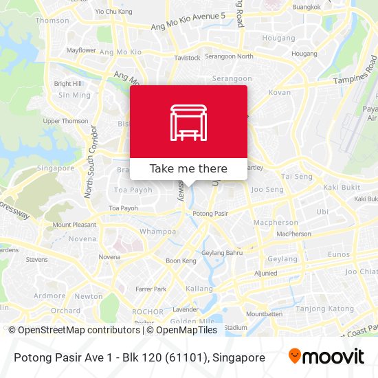 Potong Pasir Ave 1 - Blk 120 (61101)地图